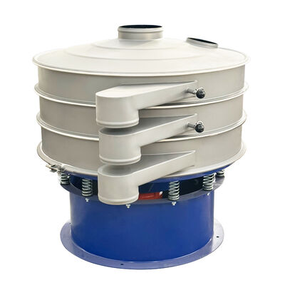 Vibratory Screening Machine Menggunakan Spiral Pattern Material Movement pada permukaan layar untuk pemisahan bahan halus dan kasar