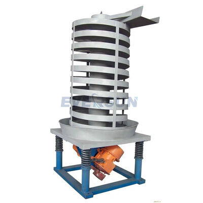 Pengangkut sekrup Auger Lift spiral vertikal tertutup penuh untuk mengangkat terus-menerus bubuk kering dan bahan granular